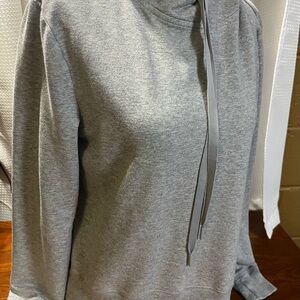 Gray Hoodie with Drawstring